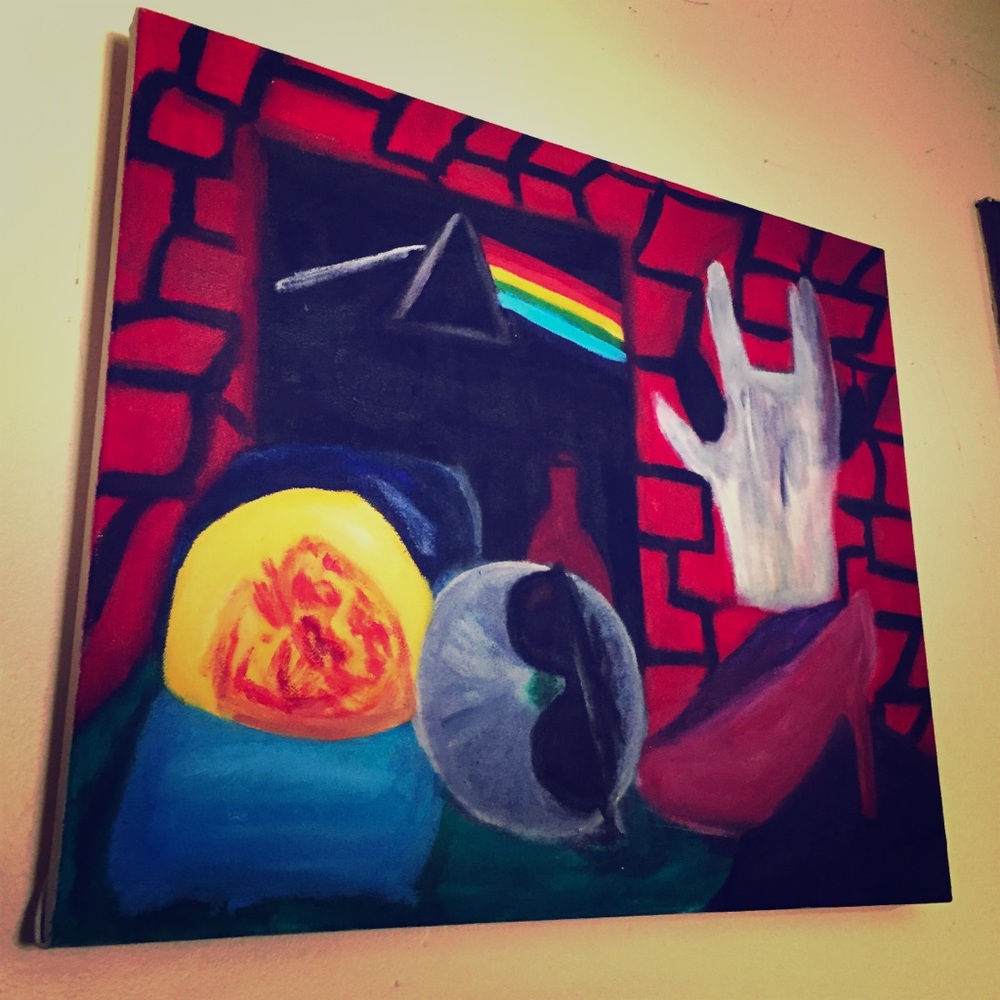 The darker side of the moon oil painting on canvas